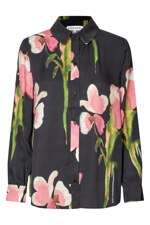 Stine Goya - 2263 Dry Viscose, Long Sleeve Shirtsg-aw25-t091-2263 - Melting Flowers
