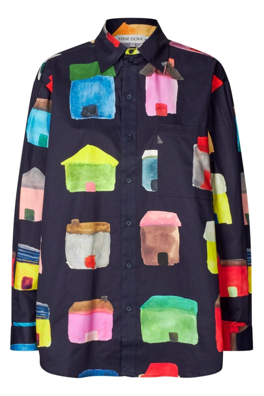 Stine Goya - 2340 Midweight Cotton, Pocket Oversized Shirtsg-aw25-t098-2340 - Refugios