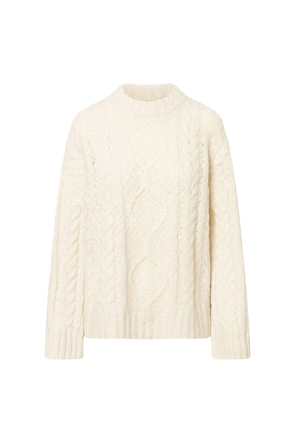 Twist & Tango - Carole Cable-Knit Sweater 910403 - Off White Strikbluser 