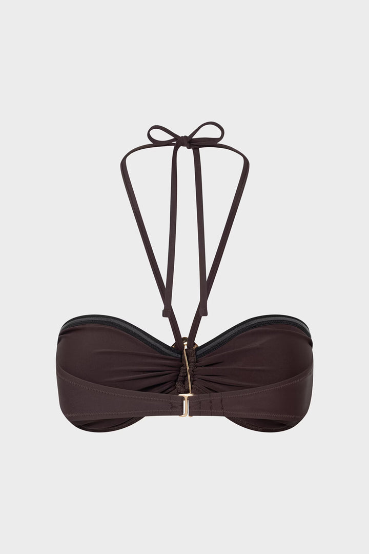 Twist & Tango - Ttlemoni Bikini Top - Rich Brown Bikinier 