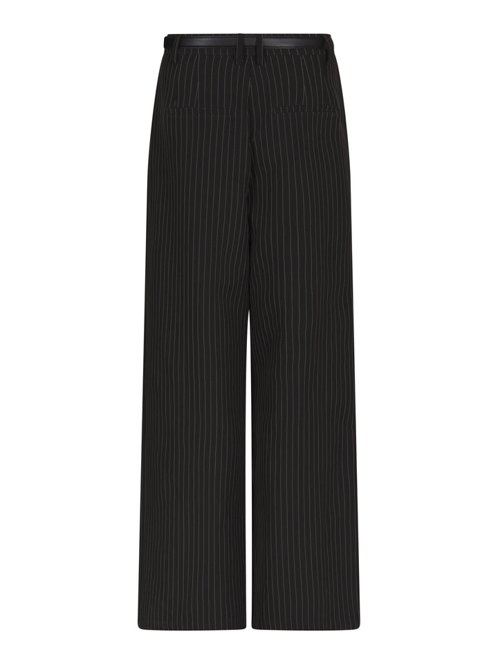 Valentin Studio - Business Pinstripe Pants 169618 - 100 - Black Bukser 