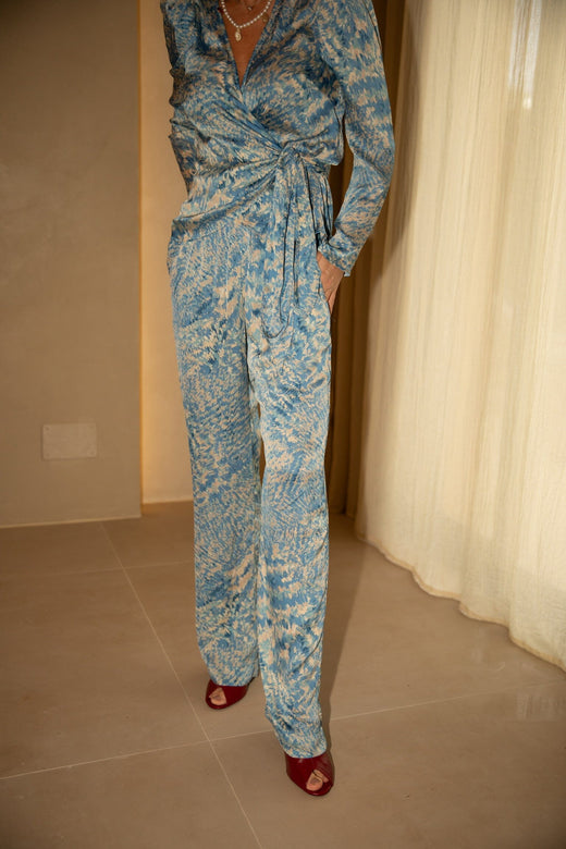 Valentin Studio - Comfy Blur Pants 169191 - 140 - Blue Bukser 