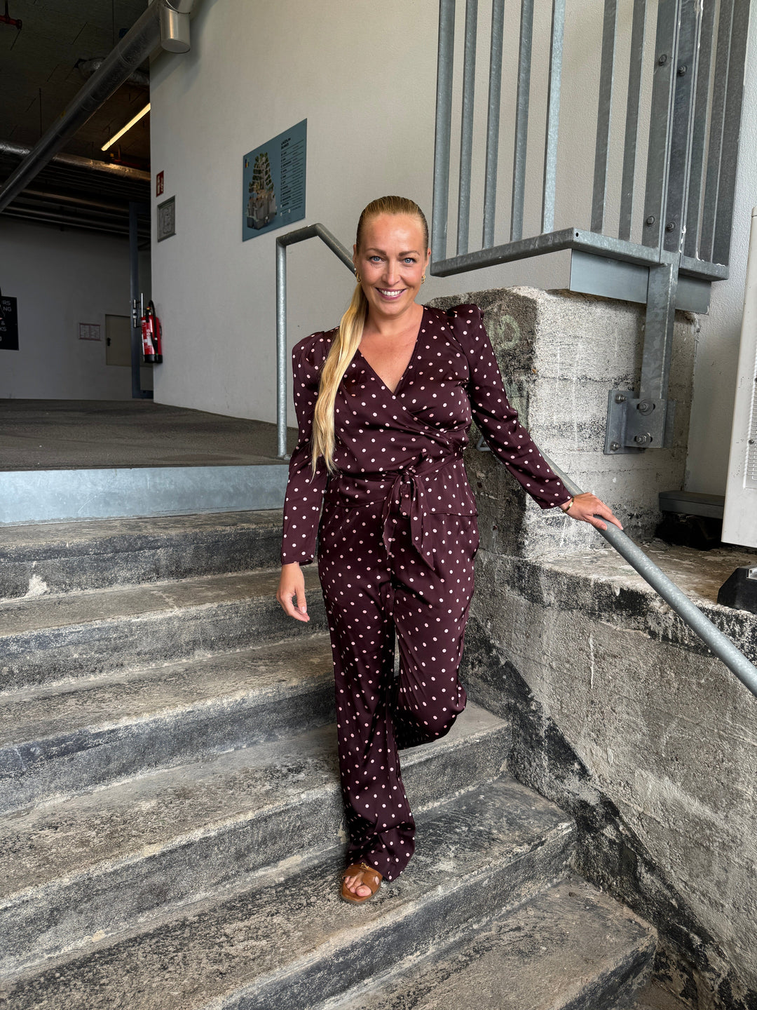 Valentin Studio - Comfy Dot Pants 167410 - 162 - Bordeaux Bukser 
