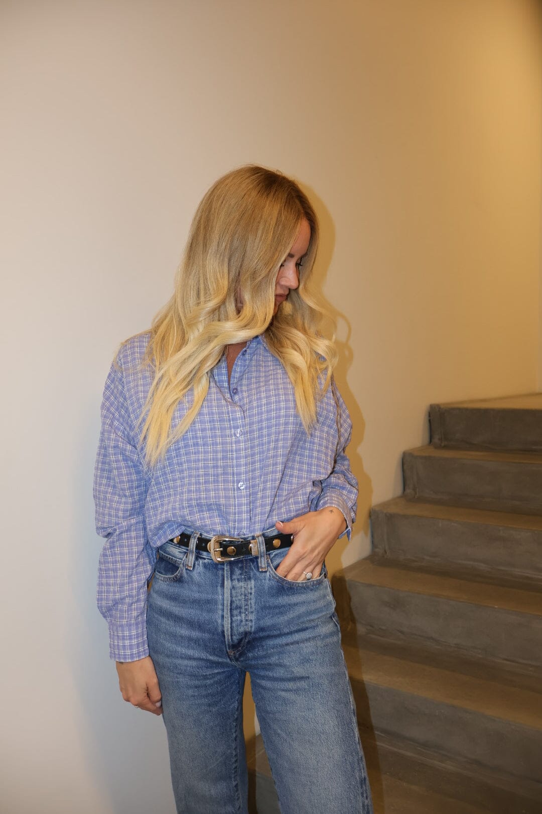 Valentin Studio - Cowboy - Blue W.checker Bluser 