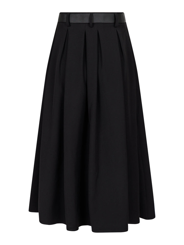 Valentin Studio - Pleated Skirt - Black Nederdele 