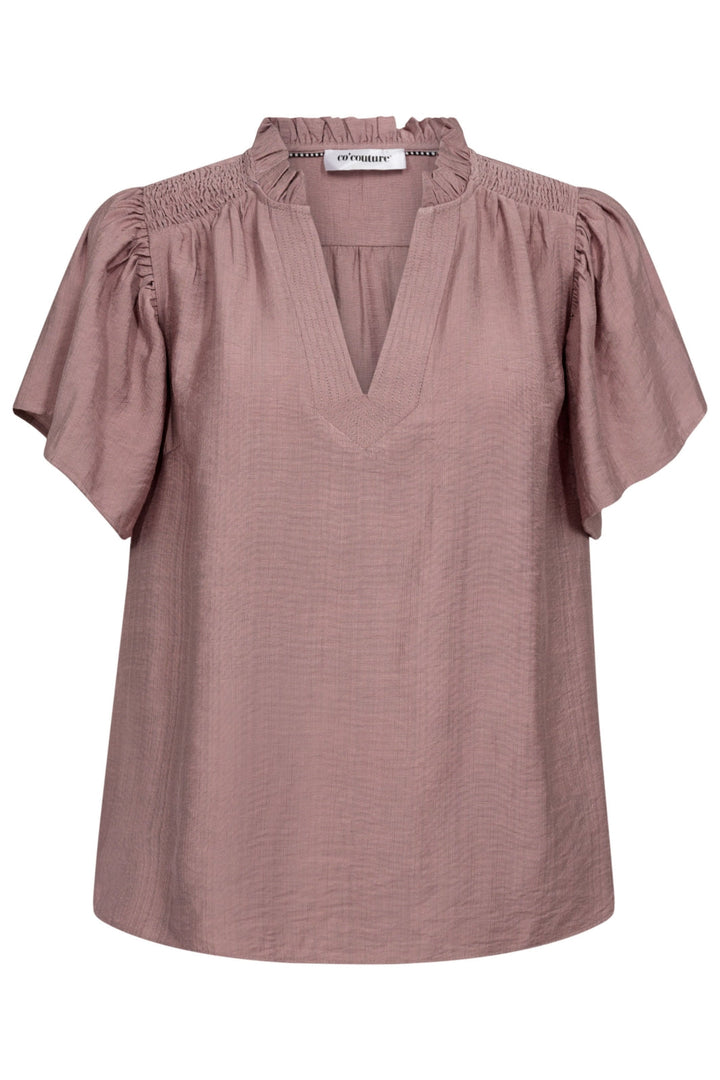 Co´Couture - Heracc Ss Frill Top 35703 - 103 - Old Rose