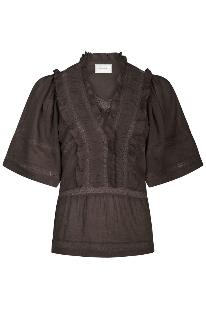 Vorbestellung - Neo Noir - Evienne S Voile Top 161856 - 676 - Dark Brown