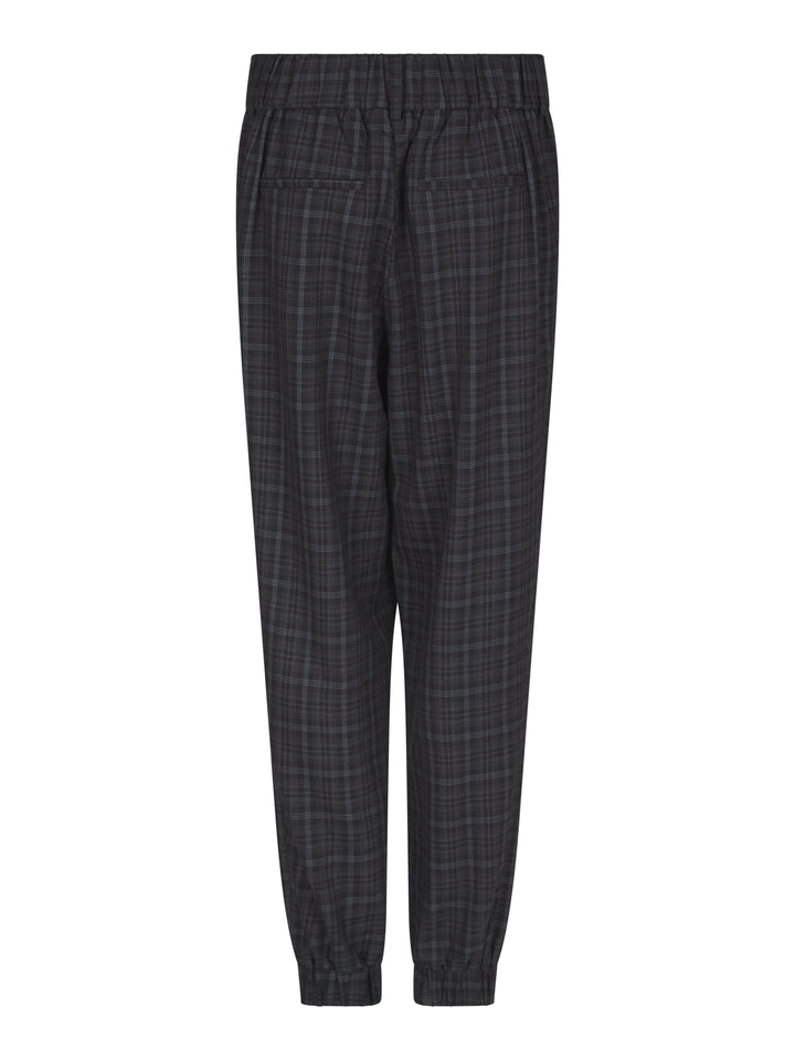 Valentin Studio - Pretty Check Pants 169426 - 104 - Dark Grey Bukser 