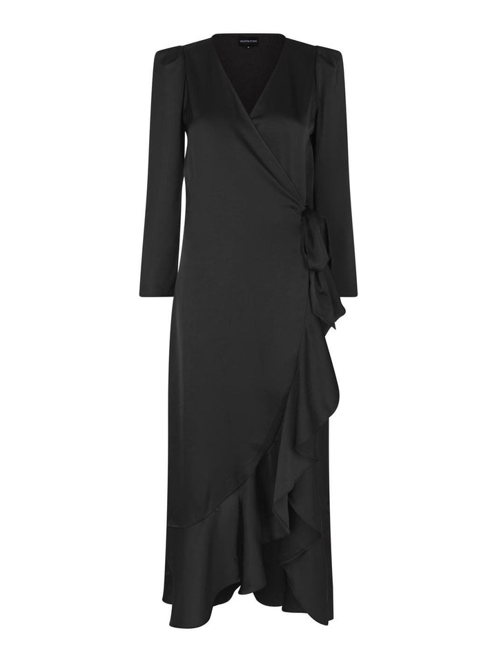 Valentin Studio - Senorita Dress Heavy Satin 167810 - 100 - Black Kjoler 