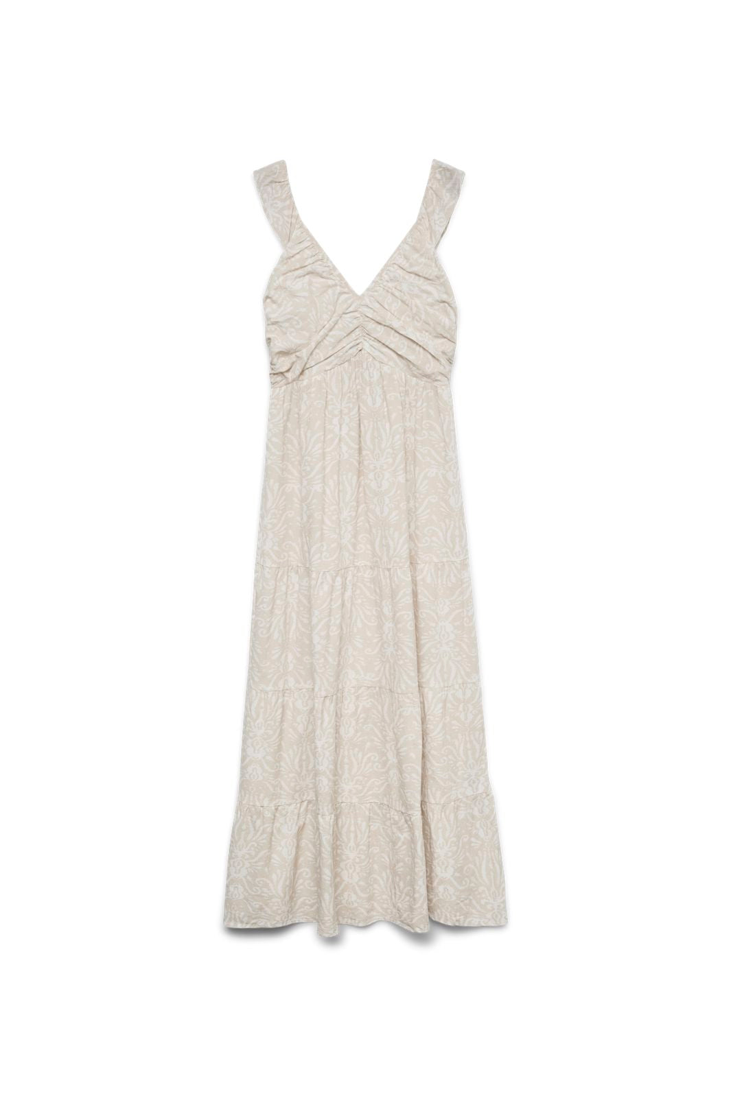 Vero Moda - Vmdicthe Sl Frill Ankle Dress - 4979094 Pumice Stone Ally