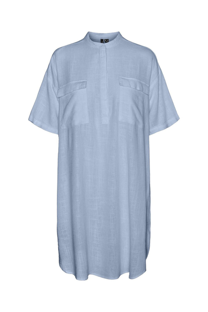Vero Moda - Vmline 2/4 Linen Mix Tunic - 4774732 Cashmere Blue