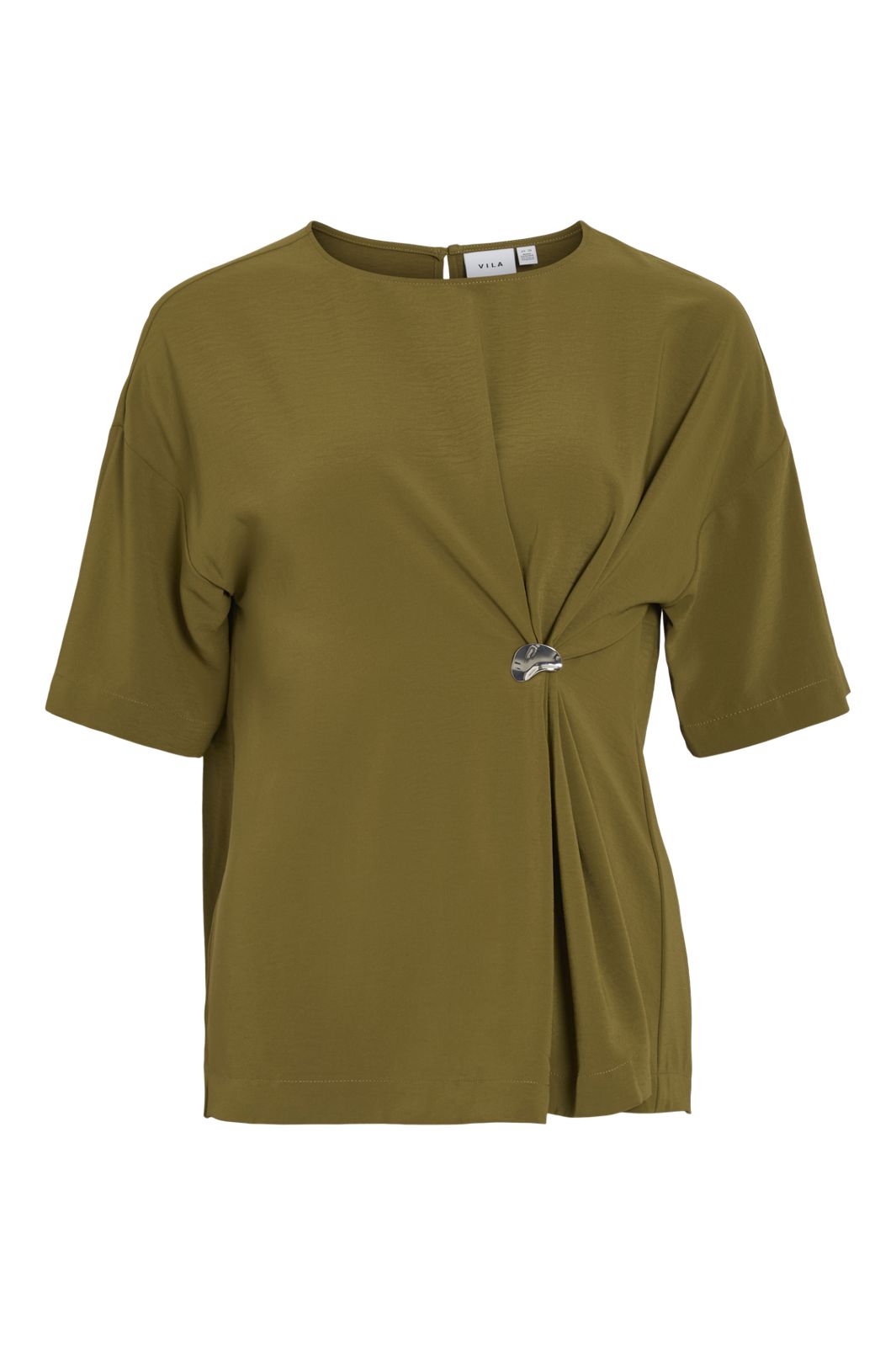 Vila - Vicaroline 2/4 O-Neck Top - 5036888 Fir Green