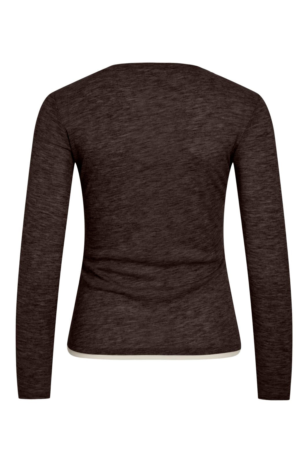 Vila - Vielianne O-Neck L/S Top - 5210553 Coffee Bean Birch