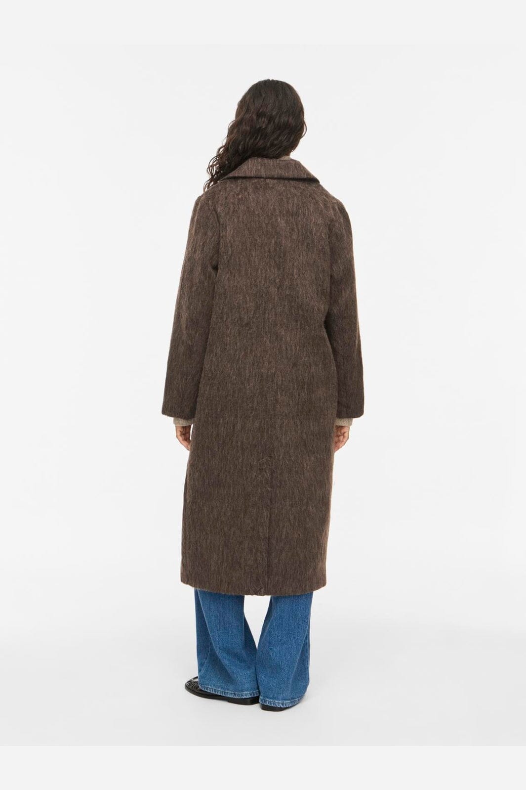Vila - Vihaari L/S Coat - 5022126 Dark Natural Melange