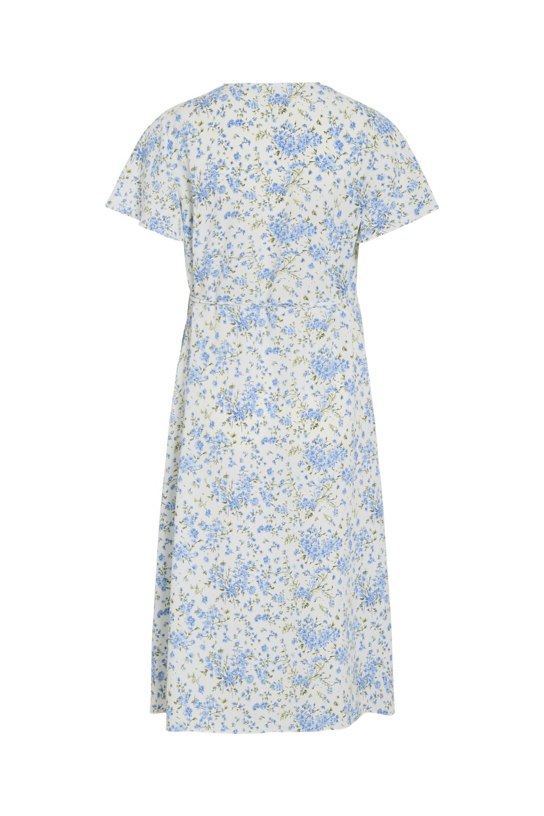 Vila - Vilovie S/S Wrap Midi Dress - 4997131 Snow White Bel