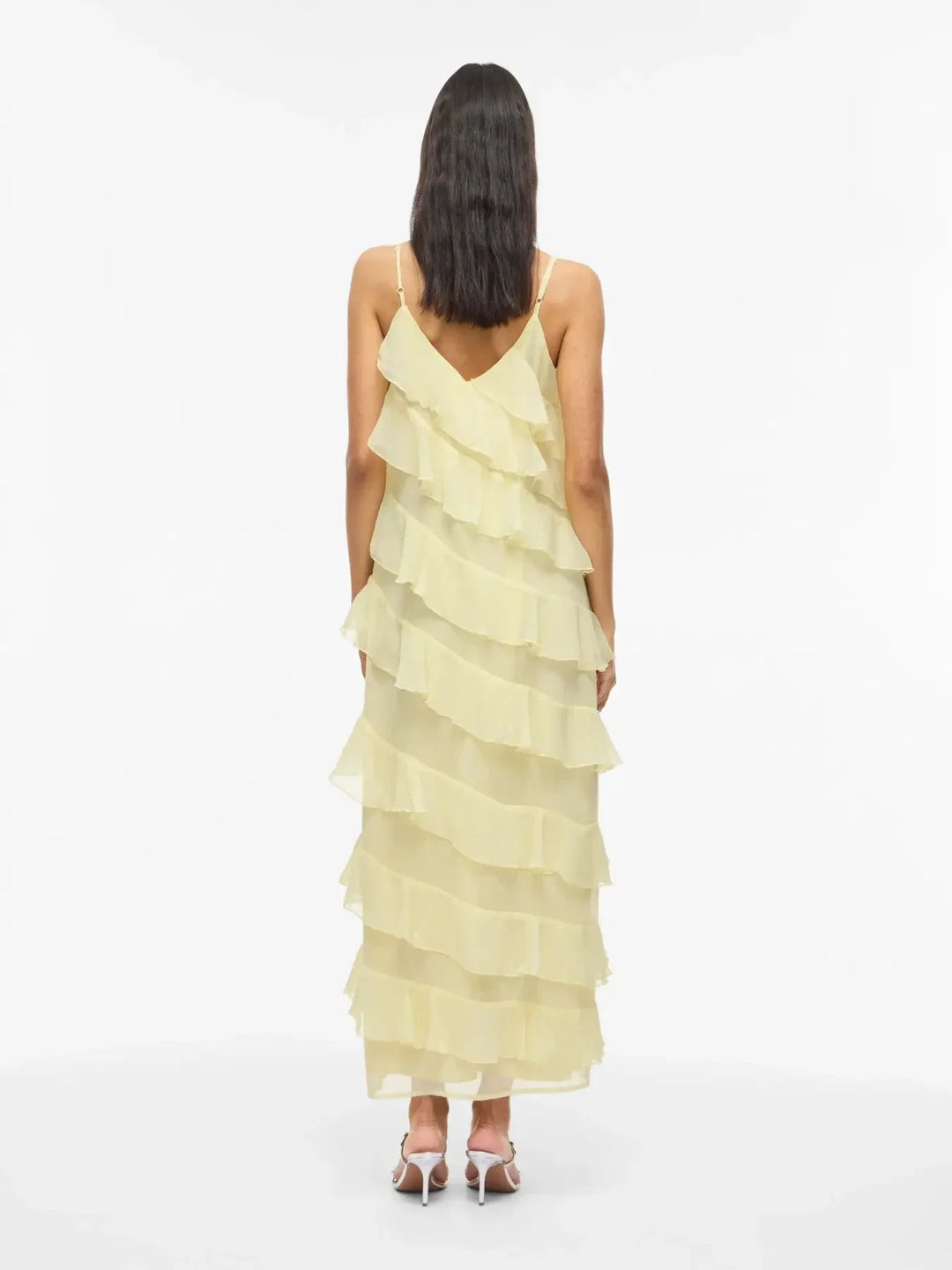 Vila - Viluna Strap Ankle Dress Noos/Dc - 5005151 Pastel Yellow Kjoler 