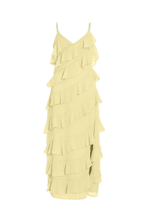 Vila - Viluna Strap Ankle Dress Noos/Dc - 5005151 Pastel Yellow Kjoler 