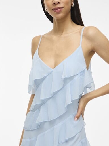 Vila - Viluna Strap Ankle Dress/Ka - 4970430 Cashmere Blue Kjoler 