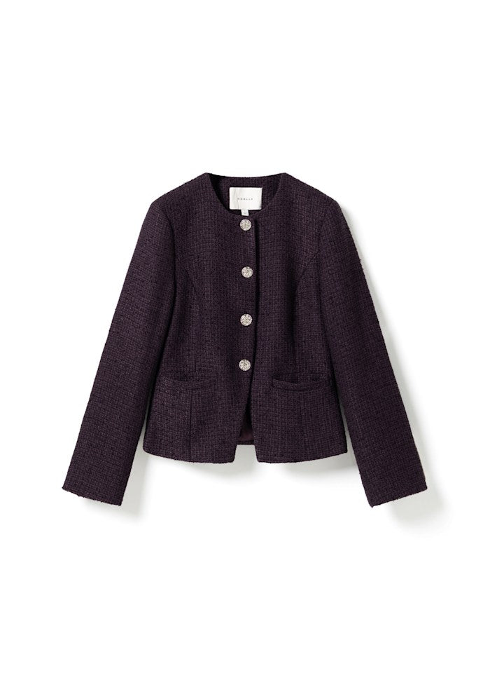 Noella - N-Kasaundra Ls Blazer 17180002 - 473 - Dark Plum