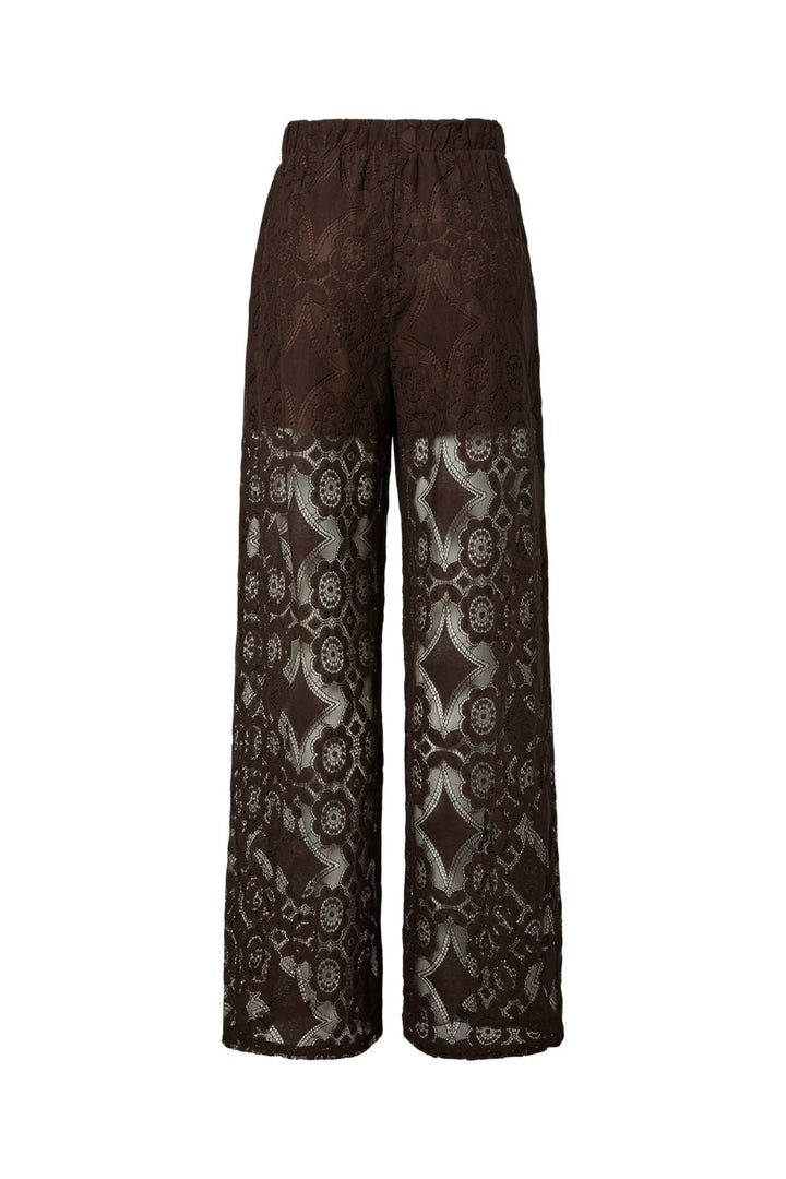 YAS - Yasalmi Scarf Lace Pant - 5086631 Coffee Bean