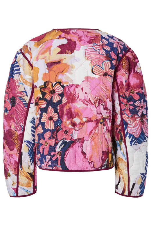 Y.A.S - Yasdelphi Ls Quilted Jacket - 4761618 Sachet Pink Delphi Print Jakker 