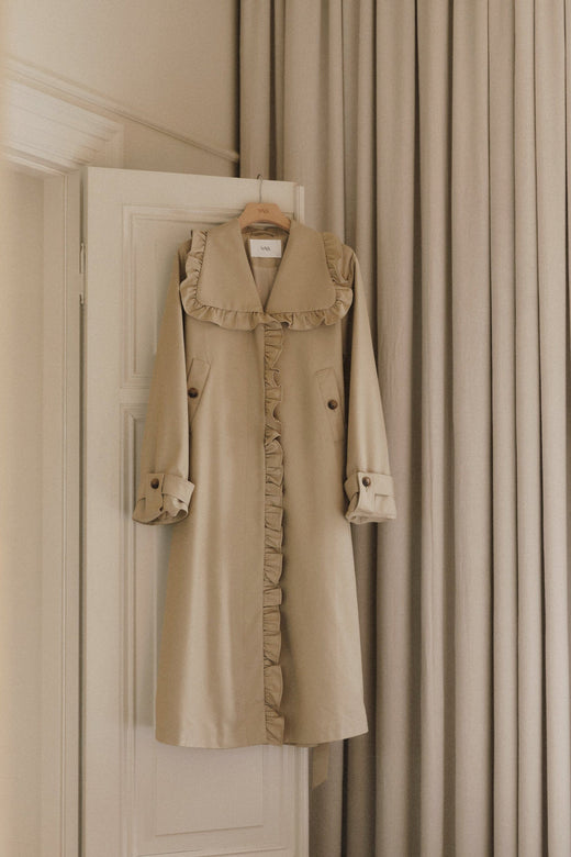 YAS - Yaselsana Ls Long Trenchcoat - 5104375 Travertine Frakker 