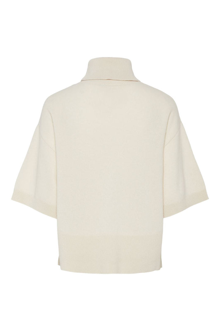 Y.A.S - Yasemila 2/4 Roll Neck Knit Pullover - 4630715 Sandshell
