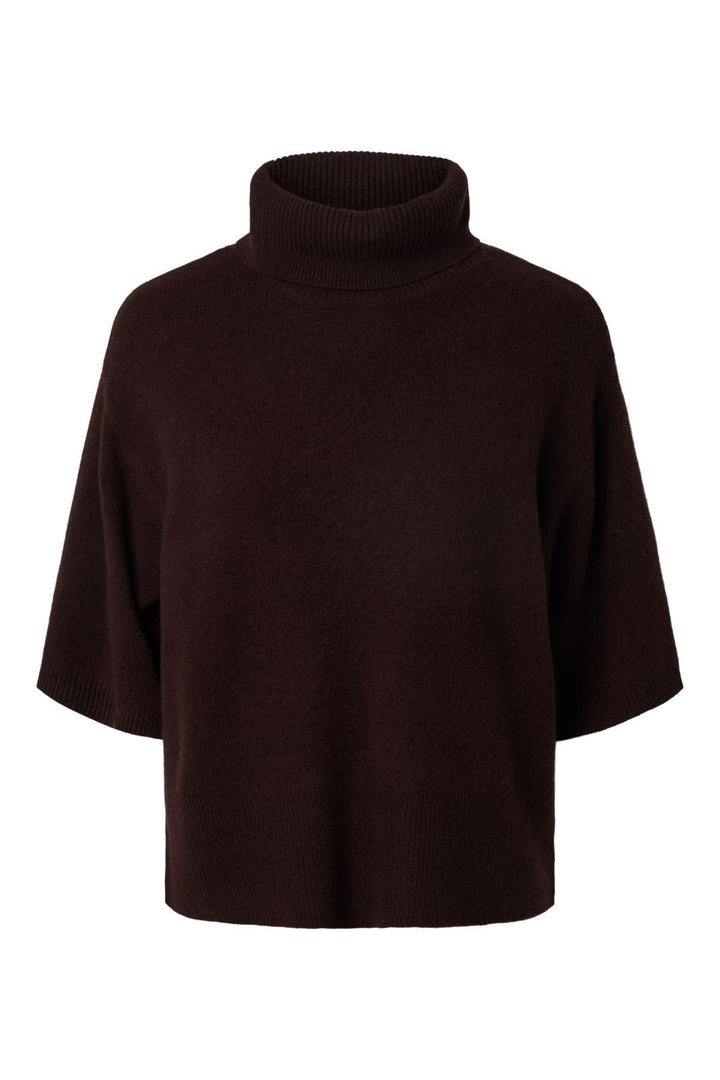YAS - Yasemila 2/4 Wool Knit Pullover - 5118842 Coffee Bean