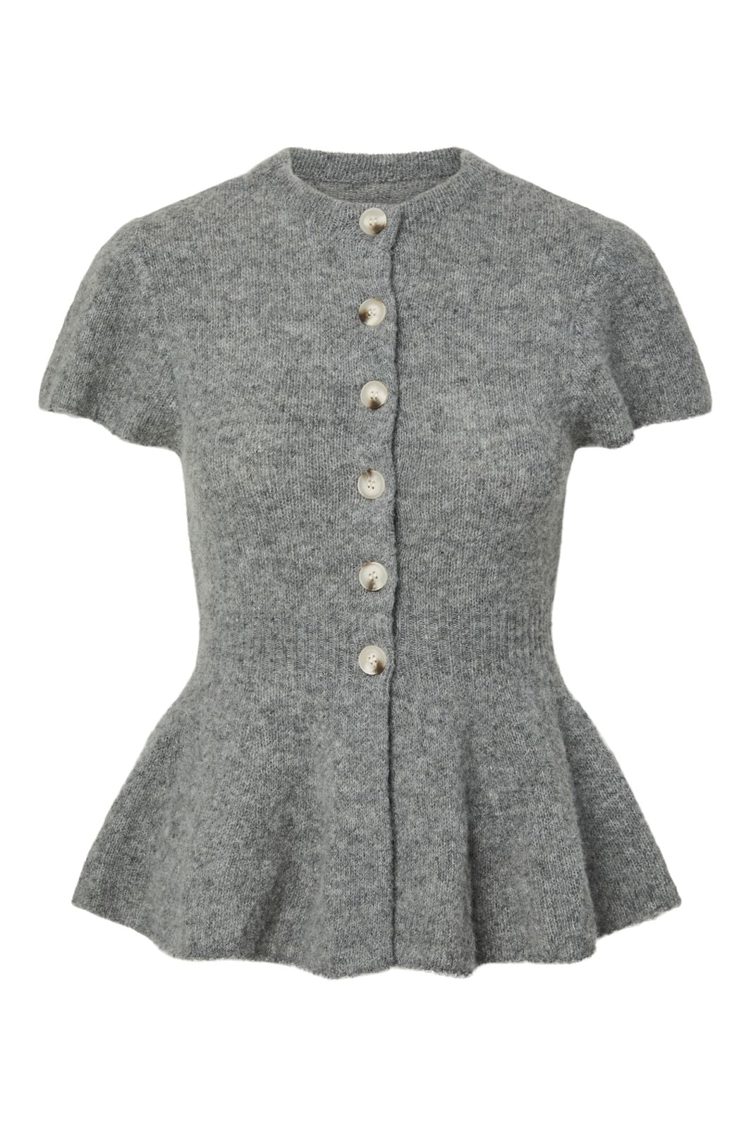 YAS - Yasenya Ss Knit Cardigan - 5137006 Medium Grey Melange