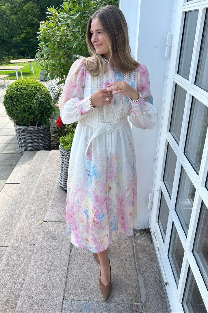 YAS - Yasflorence Ls Long Dress - 4965240 Pristine Florence Aop Kjoler 