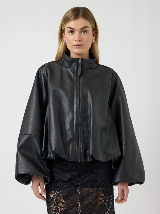 YAS - Yasisabel Leather Jacket - 5105116 Black Jakker 