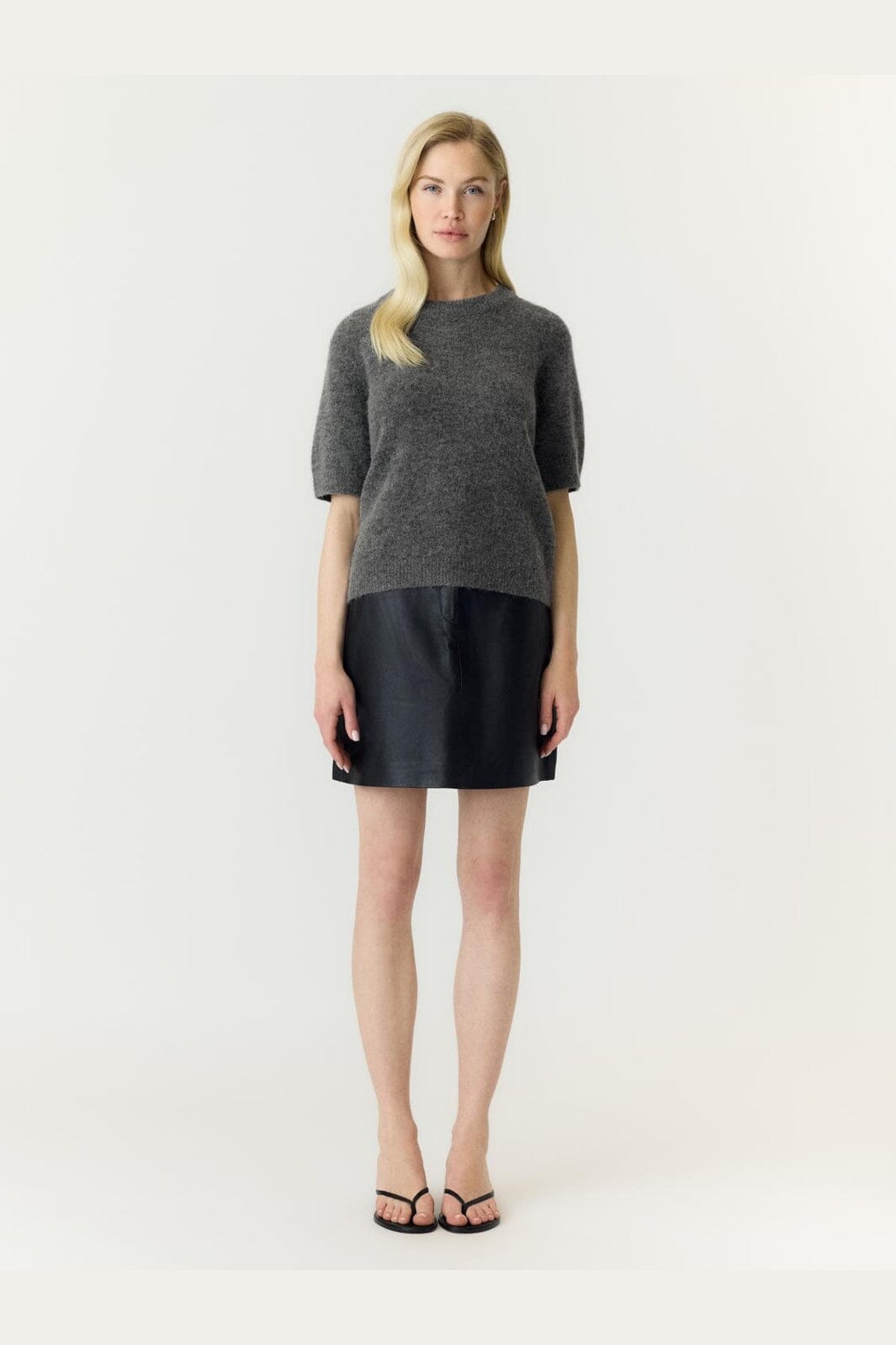 YAS - Yasjohi Ss Wool Blend Pullover - 5054491 Medium Grey Melange