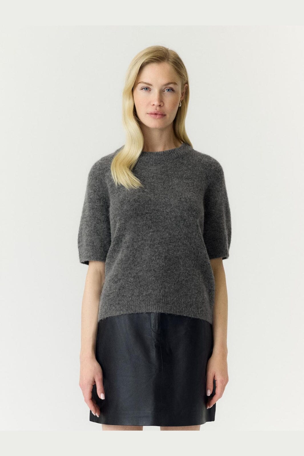 YAS - Yasjohi Ss Wool Blend Pullover - 5054491 Medium Grey Melange