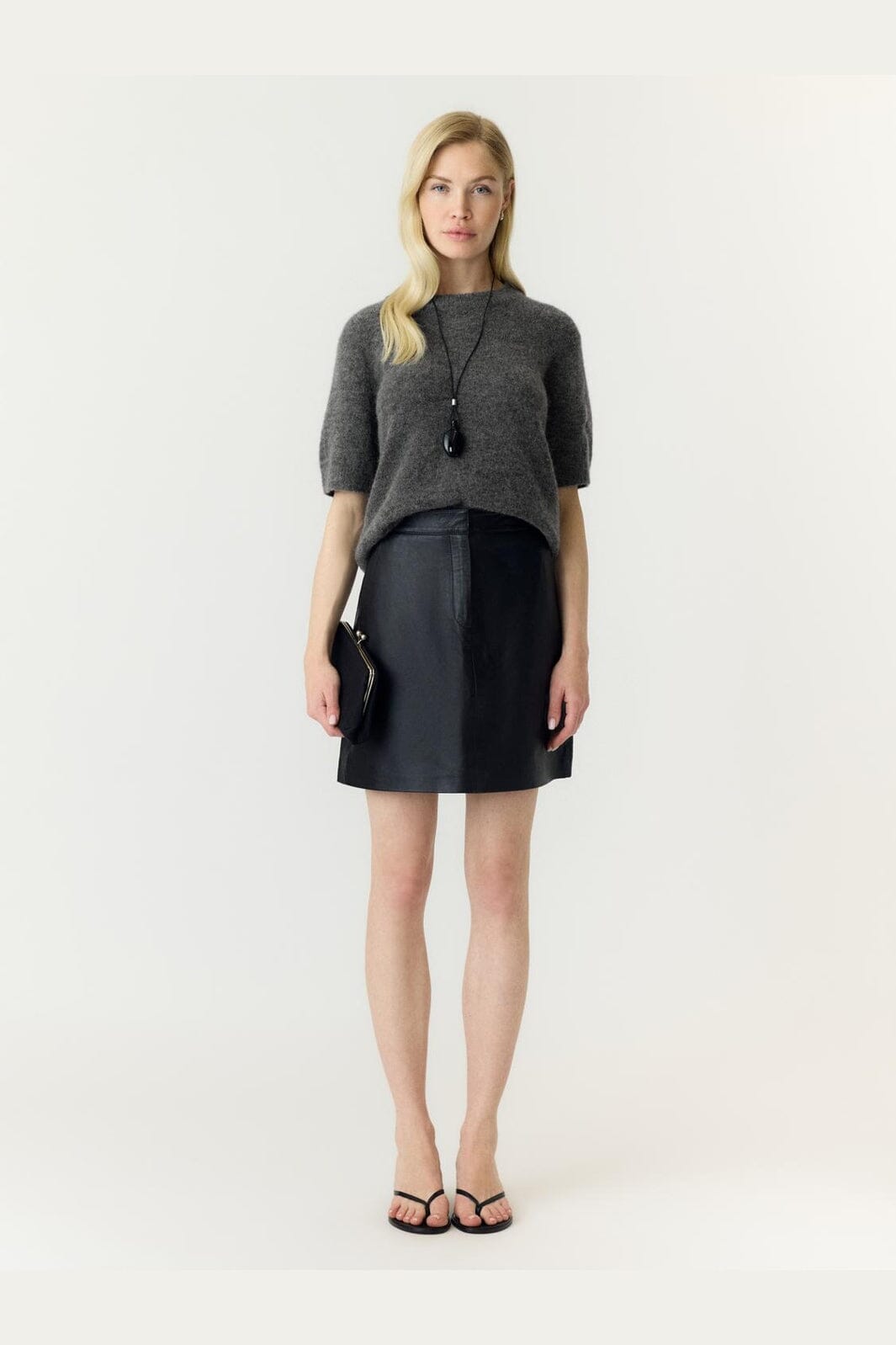 YAS - Yasjohi Ss Wool Blend Pullover - 5054491 Medium Grey Melange