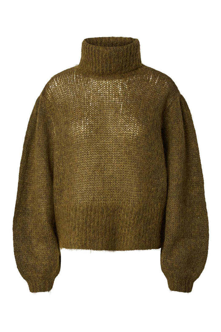YAS - Yaslambu Ls Mohair Blend Knit Pullover S - 5118631 Fir Green Melange