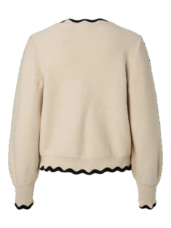 YAS - Yaslelu Ls Bow Knit Cardigan - 5102378 Birch Cardigans 