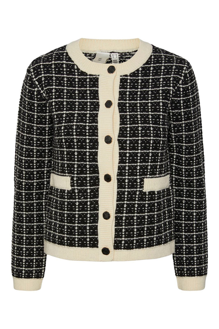 YAS - Yaslivia Ls Short Knit Cardigan - 4437256 Black Birch