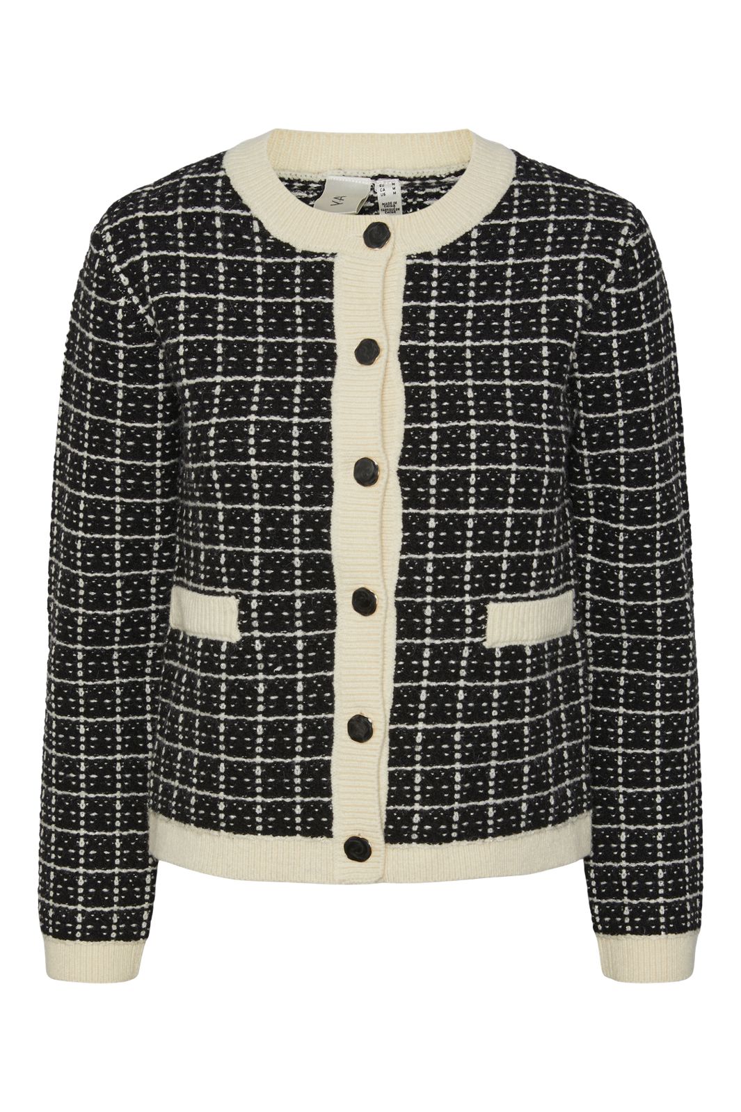 YAS - Yaslivia Ls Short Knit Cardigan - 4437256 Black Birch