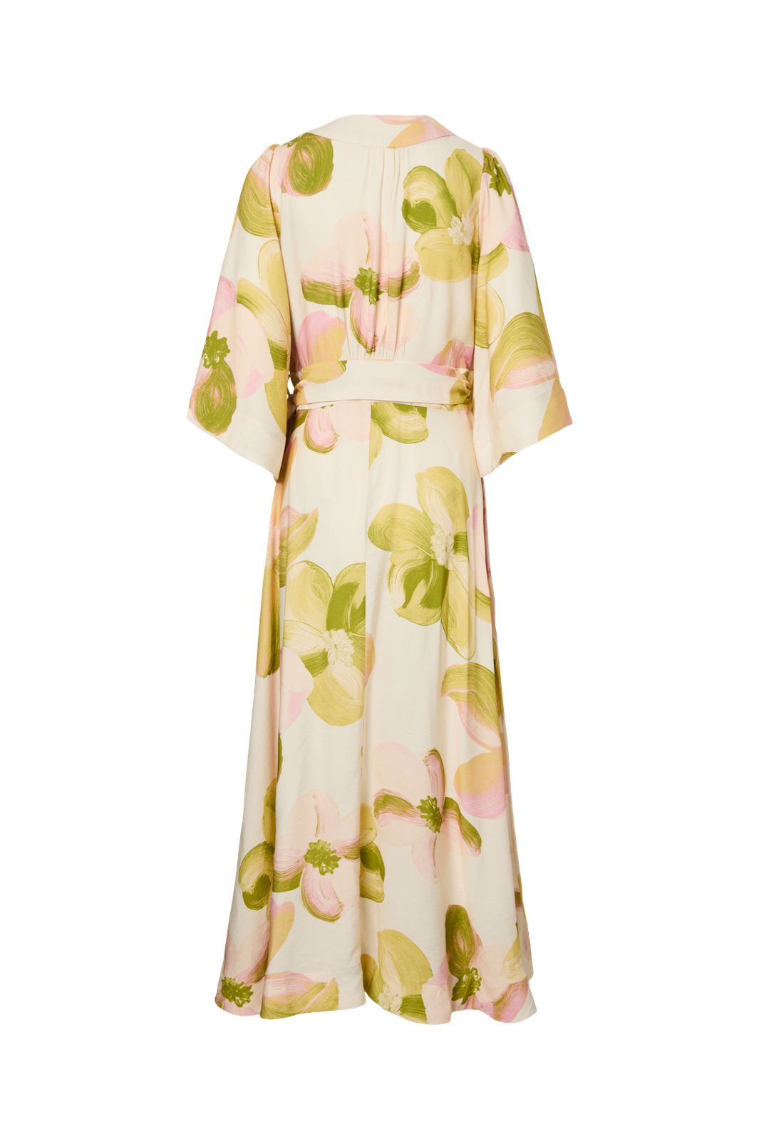 YAS - Yasmarga 3/4 Wrap Long Dress - 4966646 Pristine Marga Aop