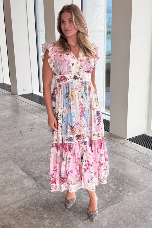 YAS - Yasmessa Long Dress Fest - 5017213 Pristine W. Ballerina/Skyway Kjoler 