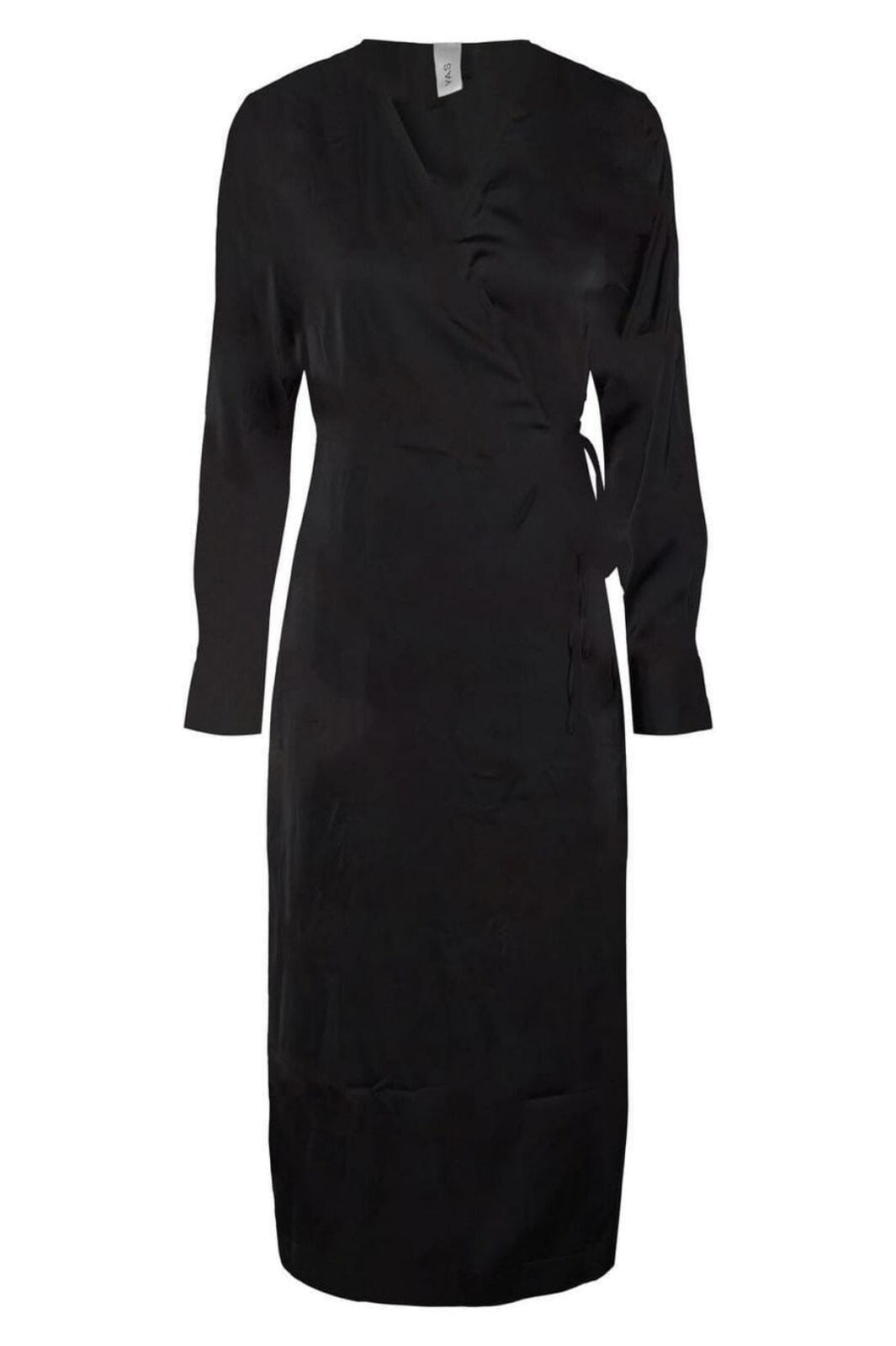Y.A.S - Yaspella Ls Wrap Midi Dress S. - 190939 Black Kjoler 
