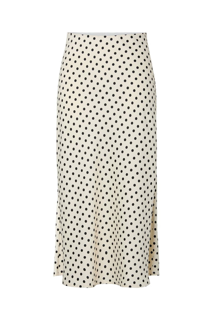 YAS - Yaspella Midi Skirt - 4935802 Birch Small Black Dots