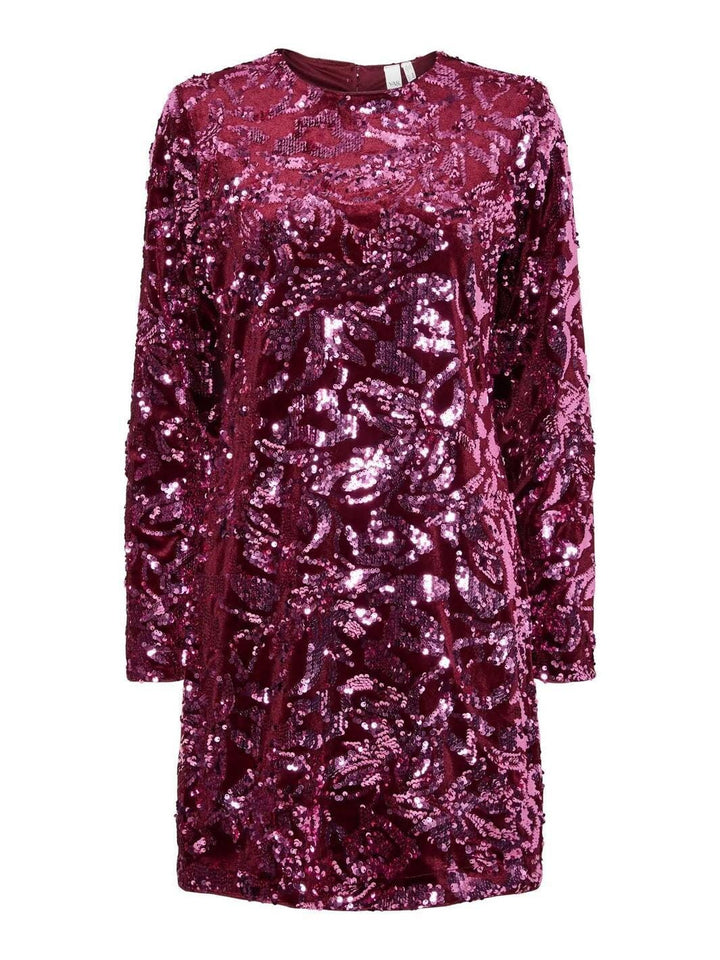 Y.A.S - Yasrococo Sl Sequin Dress - 4845831 Port Royale W Sequins Kjoler 