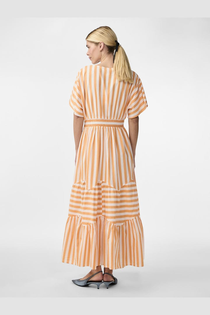 Y.A.S - Yasroos Ss Long Dress - 4458793 Star White Mock Orange