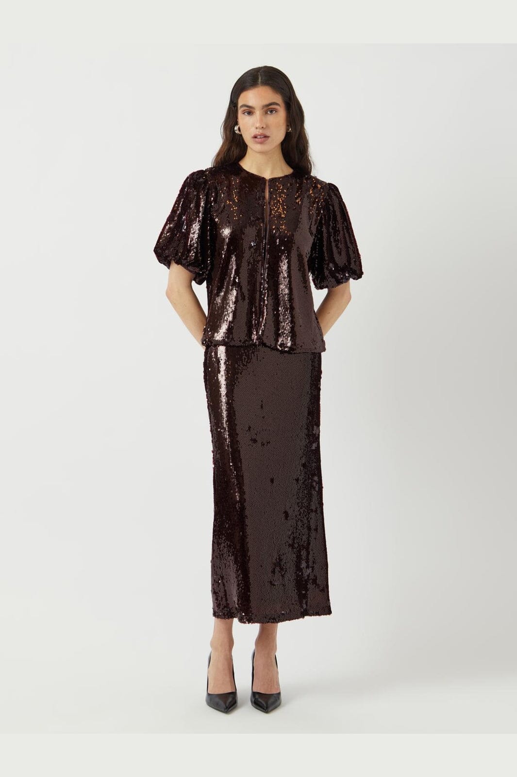 YAS - Yasroyalina 2/4 Sequin Top - 4862794 Port Royale W Sequins