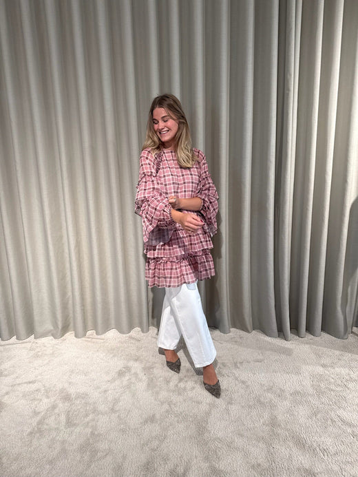 YAS - Yassarina Ls Dress - 5035877 Moonlite Mauve W Checks Kjoler 