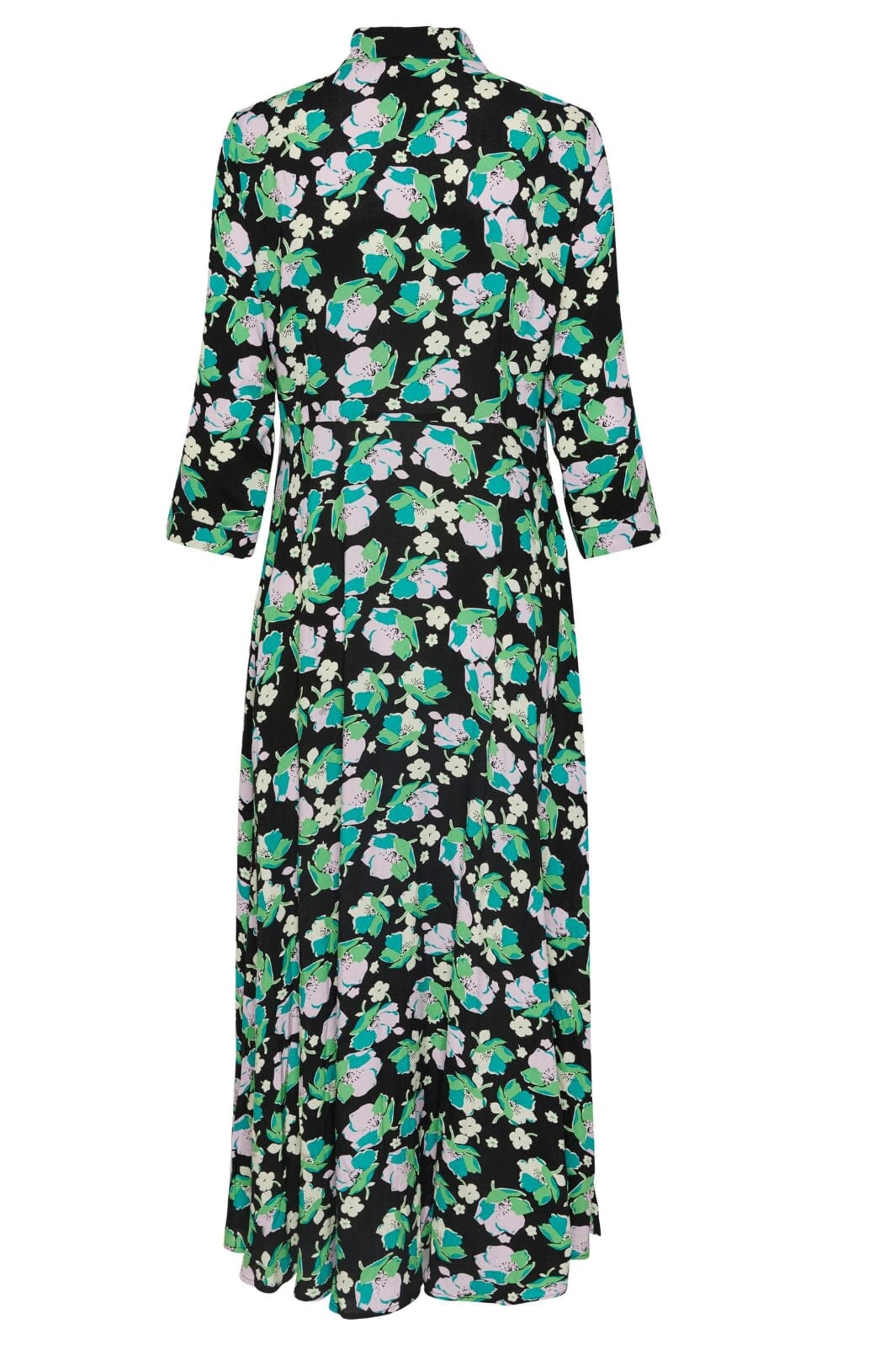 Y.A.S - Yassavanna Long Shirt Dress S. - 4307580 Black FLOWER Kjoler 