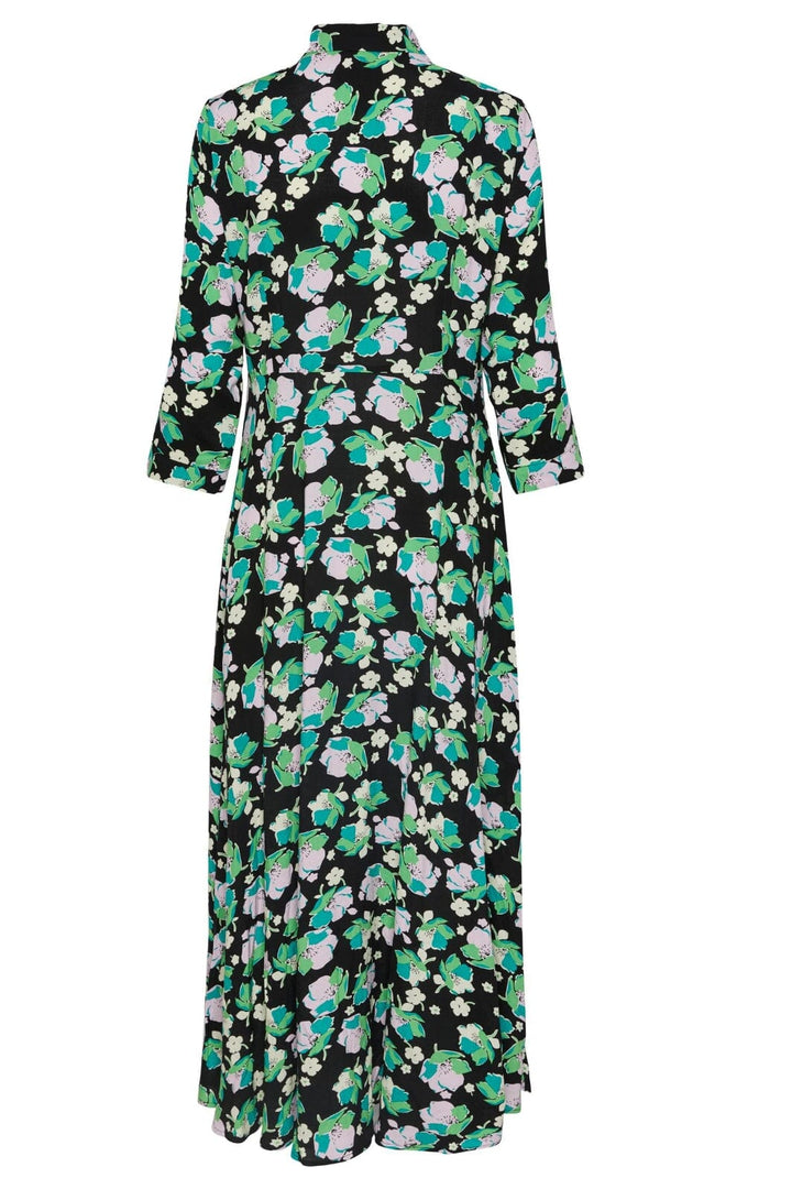 Y.A.S - Yassavanna Long Shirt Dress S. - 4307580 Black FLOWER Kjoler 