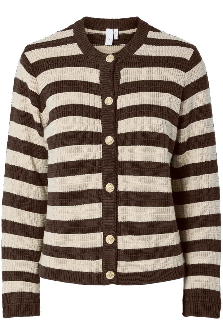 Y.A.S - Yassironi Ls Knit Cardigan - 4961531 Chocolate Brown Cardigans 