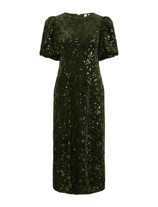 YAS - Yassofie 2/4 Sequin Midi Dress - 5117914 Chive Kjoler 